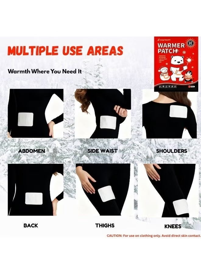 Jourvent 10 packs Body & Hand Warmers - Long Lasting Natural Odorless Air Activated Warmers - Up to 10 Hours of Heat, Hot Warmer Patch for Skiing, Winter Hiking, Outdoor Camping - Image 5